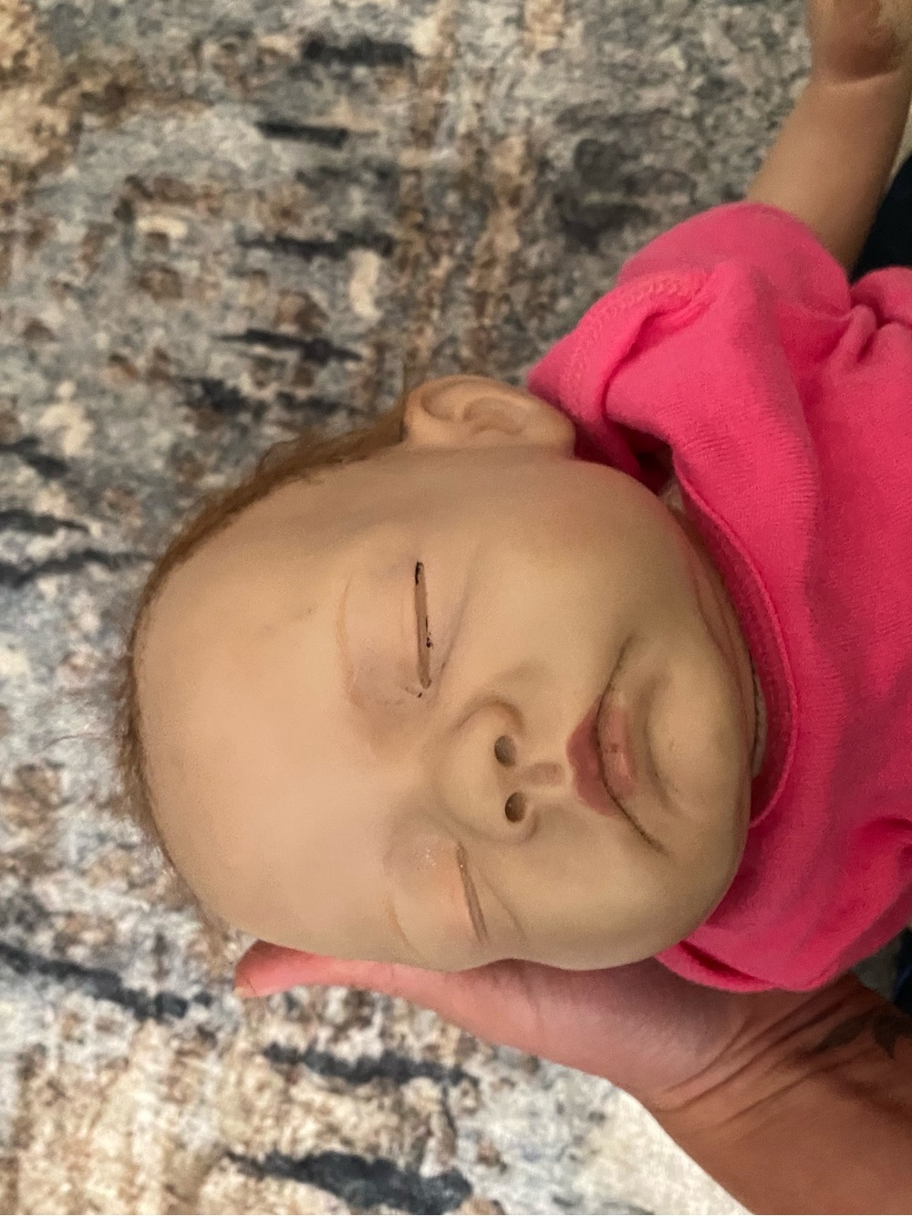 Reborn Sleeping Baby Doll in Pink Outfit